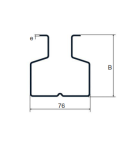 Esnova Losse Stijl 76M18 - 7500 mm