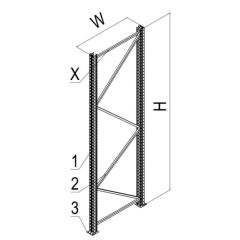 Dexion Frame P90 100/25 - 11000x1100 mm - compleet